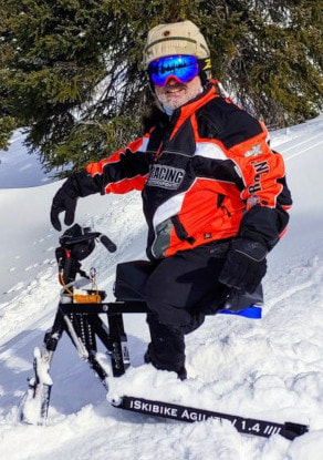 Major Morrow smiling on ski hill